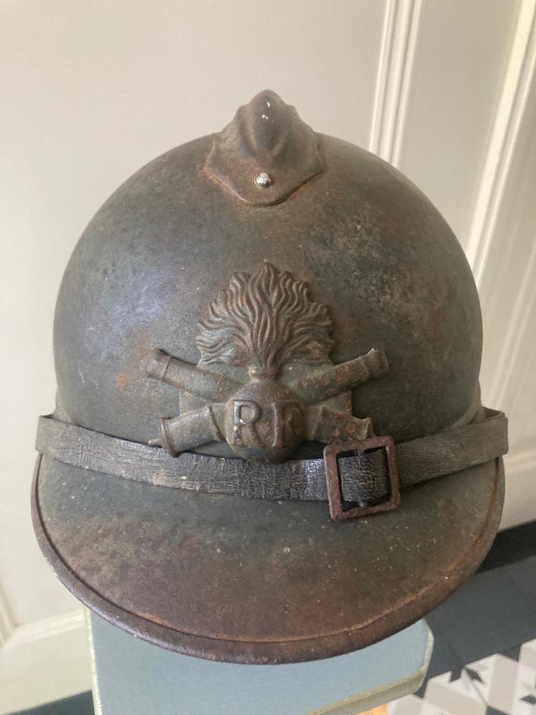 Franse Helm model Adrian 1915 Artillerie Eerste Wereldoorlog, Ophalen of Verzenden, Landmacht, Overige gebieden, Helm of Baret