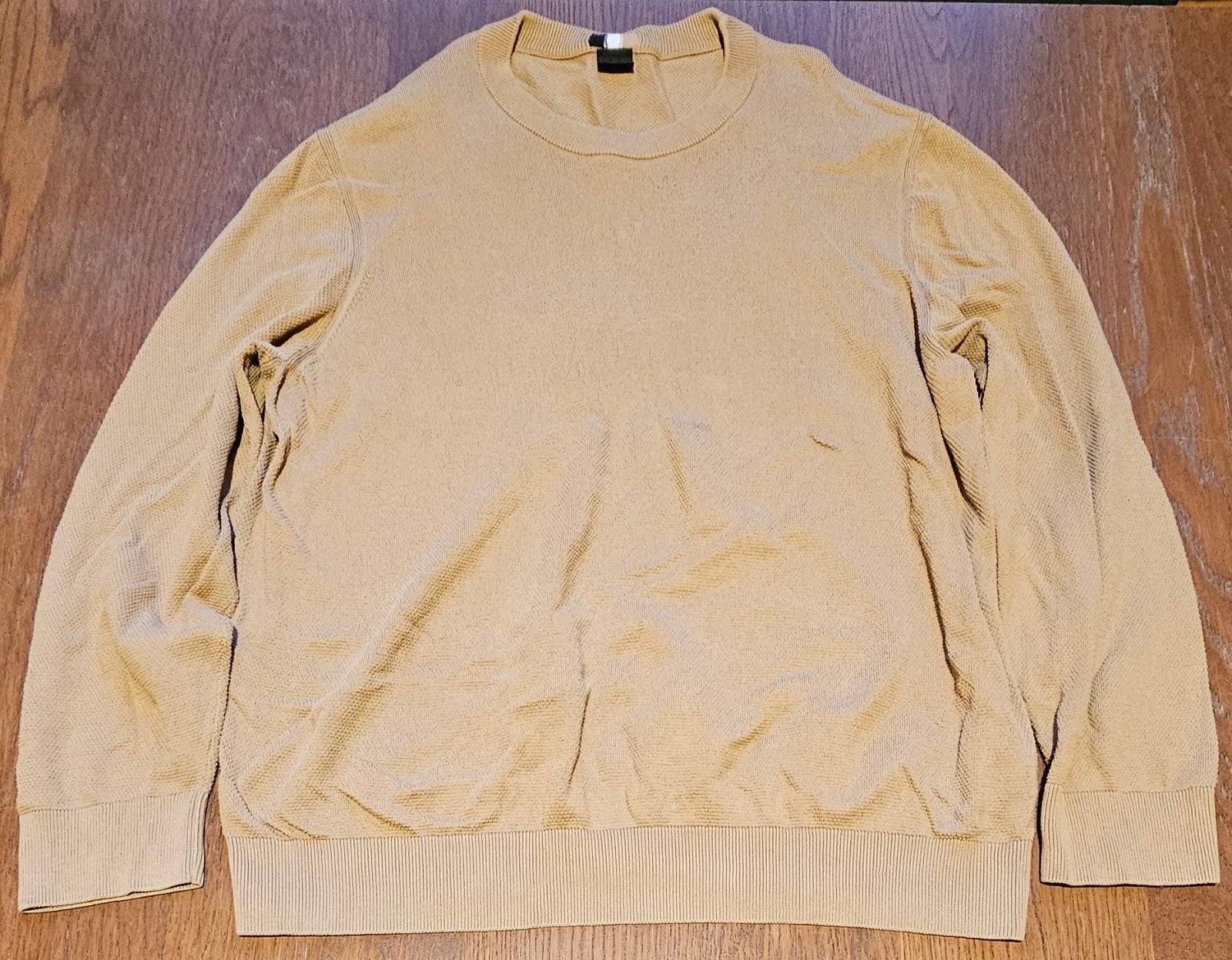 Trui met ronde hals van katoen met fijne structuur XXXL, Beige, Overige maten, Ophalen of Verzenden, Hugo Boss