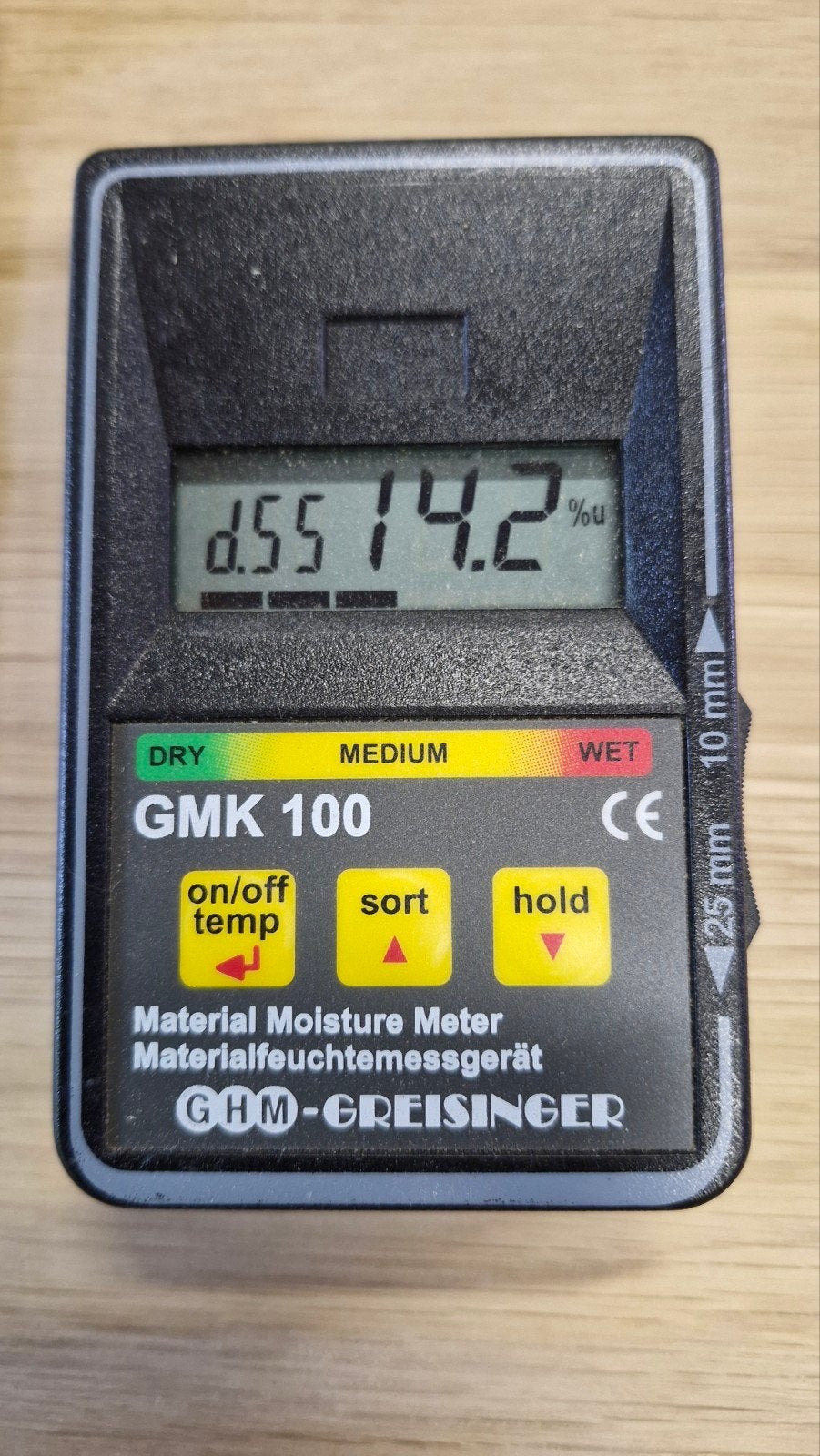 Vochtmeter GMK 100 GHM-GREISINGER, Doe-het-zelf en Verbouw, Meetapparatuur, Ophalen of Verzenden, Gebruikt, Vocht of Vloeistof