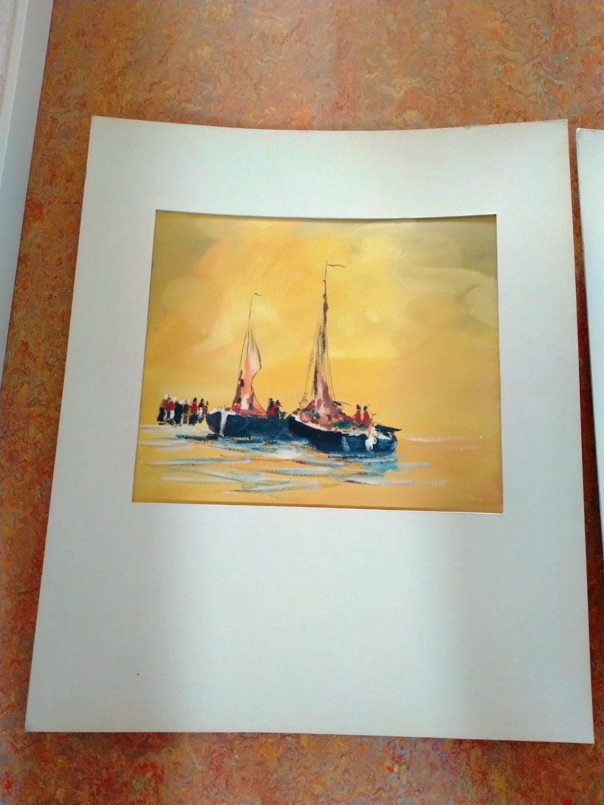 2 Canvas Prints: Fazanten in Bos & Boten op Water, Ophalen, Met passe-partout, Doek, Dieren