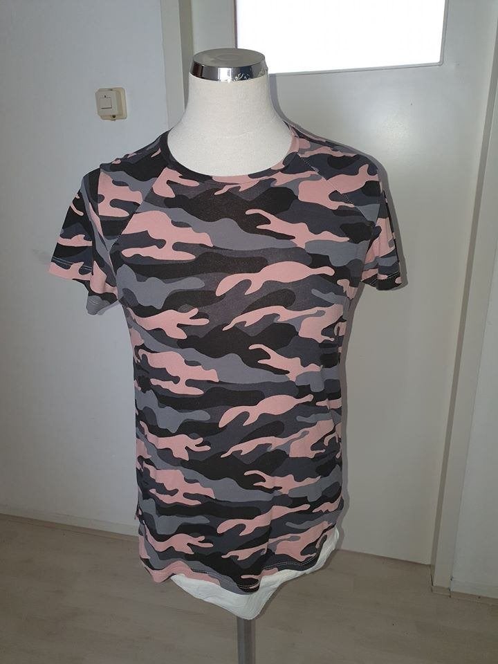 Coolcat Camouflage T-shirt Roze/Grijs Maat S, Kleding | Heren, Meerkleurig, Ophalen of Verzenden, Maat 46 (S) of kleiner, Coolcat