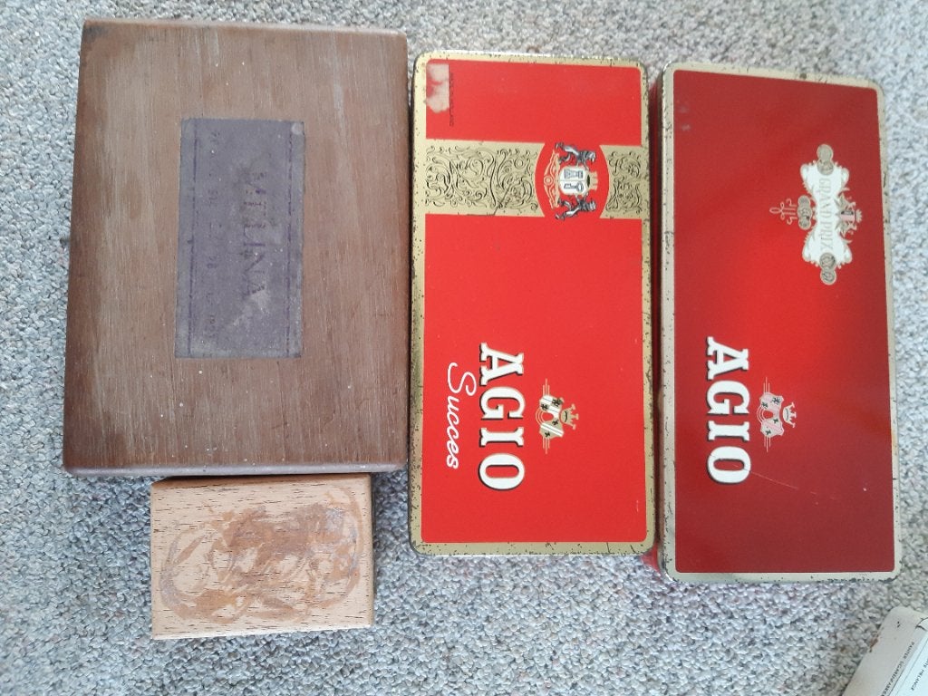 Vintage sigarendoosjes en kistjes, Ophalen of Verzenden, Gebruikt, Tabaksdoos of Verpakking