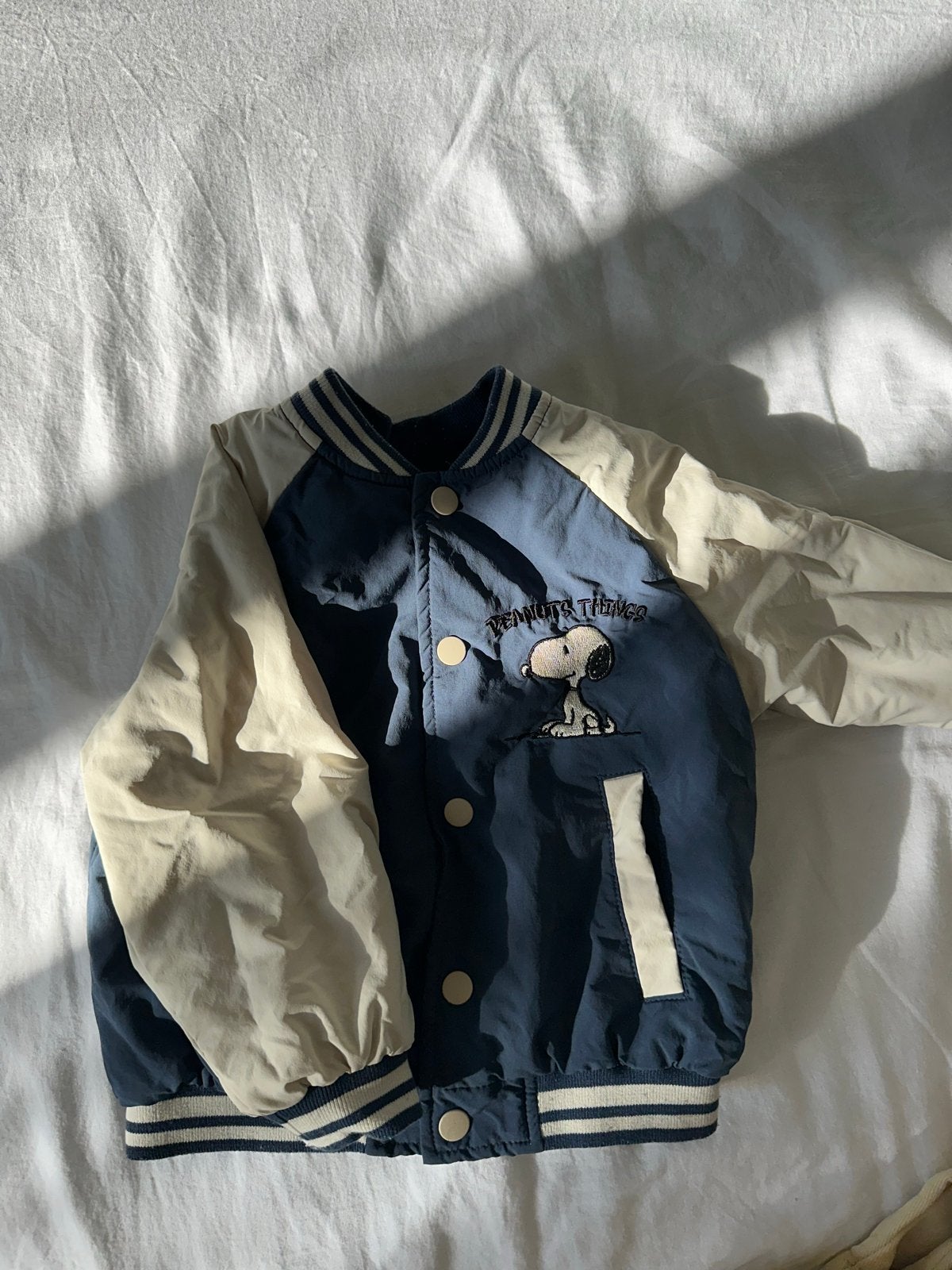 Zara Snoopy Varsity Jasje Maat 86, Ophalen of Verzenden, Zo goed als nieuw, Jongetje of Meisje, Jasje