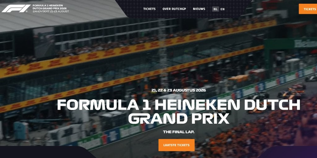 Gp zandvoort ticket zondag Tarzan In Grandstand 1, Eén persoon