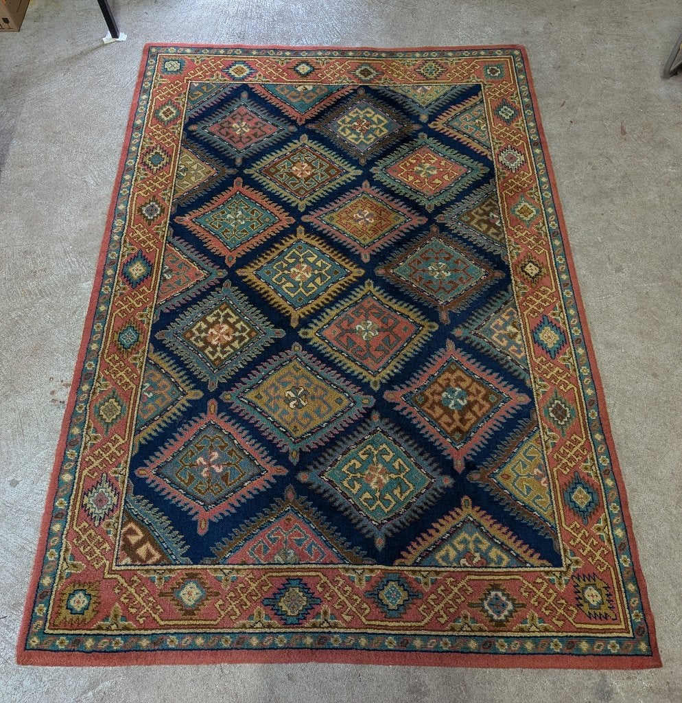 karpet/vloerkleed, Ophalen, Gebruikt, Blauw, 150 tot 200 cm
