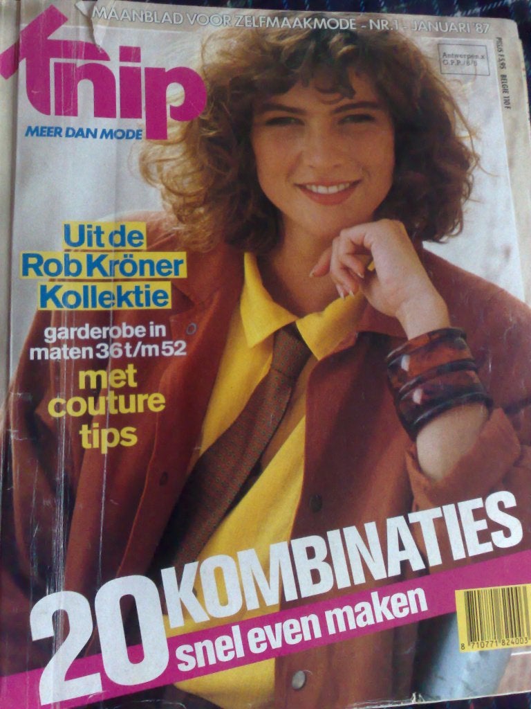6 x Knipmode kledingpatronen uit 1987, Hobby en Vrije tijd, Verzenden, Gebruikt, Vrouw, Knipmode
