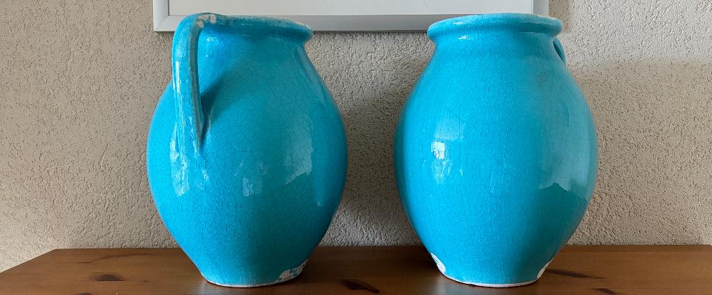 Set kruiken van het merk Brynxz, Ophalen, Blauw, Aardewerk of Porselein, Zo goed als nieuw