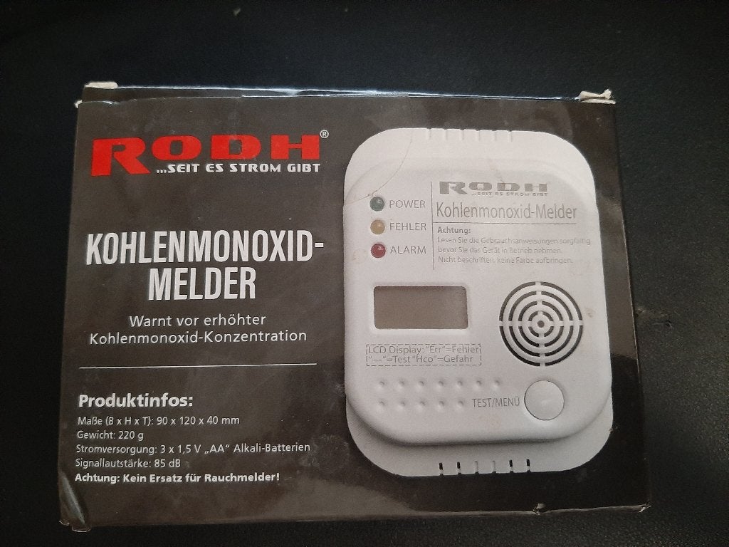 Rodh kohlenmonoxid melder, Huis en Inrichting, Brandblussers en Brandkasten, Ophalen of Verzenden, Nieuw