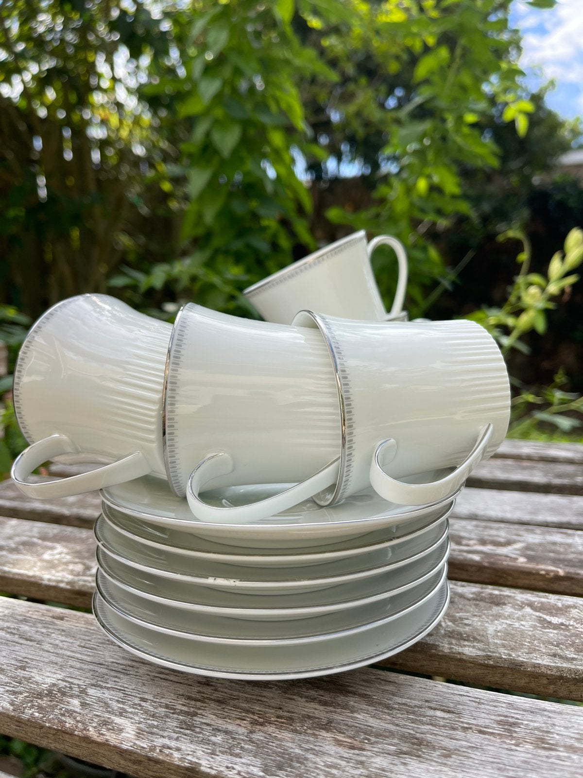 Vintage Thomas Germany koffieservies – 6 kopjes + 6 schotels, Ophalen of Verzenden