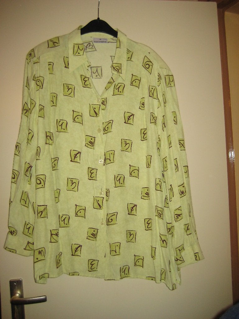Lichtgroene blouse, 46, Doris Streich, Ophalen of Verzenden, Zo goed als nieuw, Maat 46/48 (XL) of groter, Groen