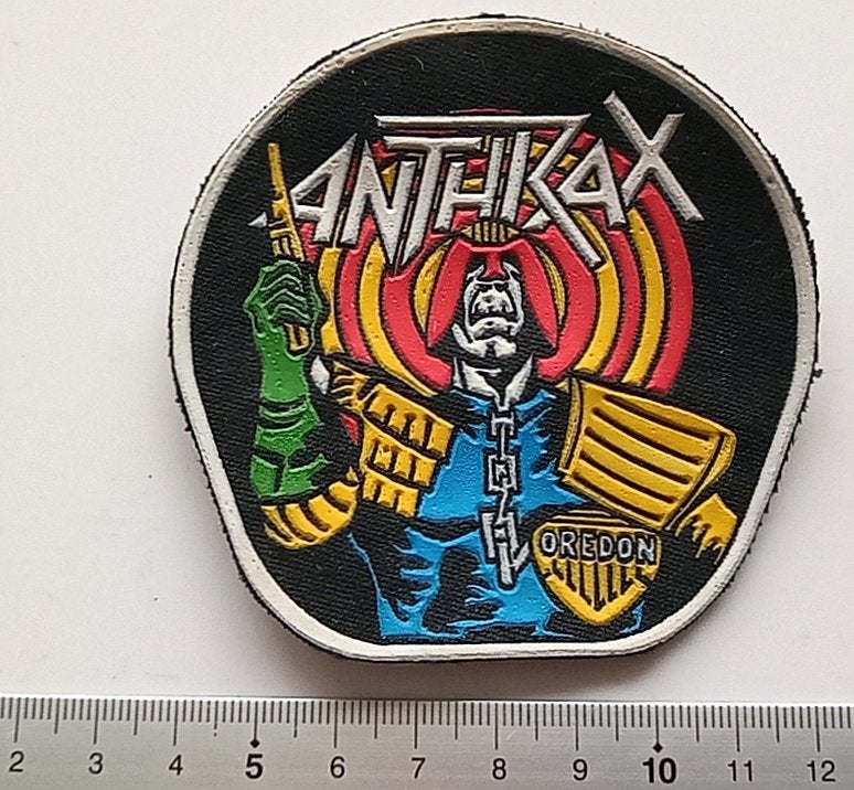 Anthrax zeldzame vintage  rubber patch rp3 metal, Verzenden, Nieuw, Kleding