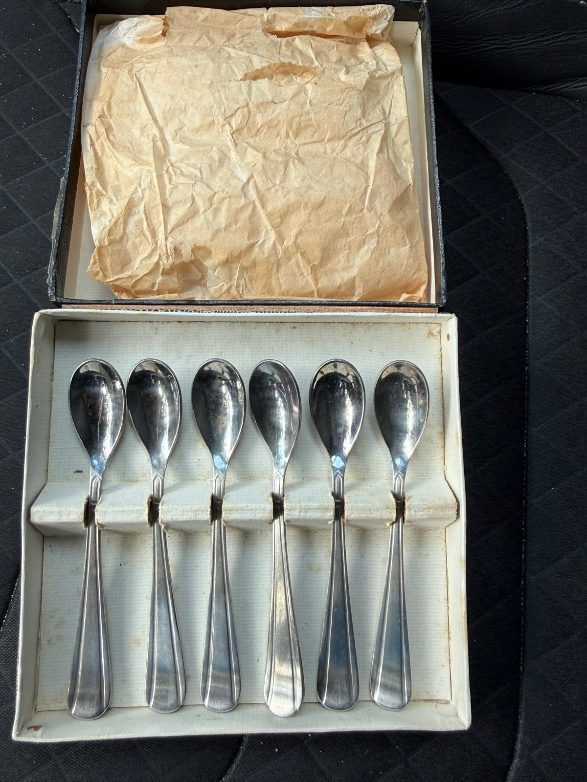 Vintage Sola-Masa Theelepels Set van 6 in Originele Doos, Ophalen of Verzenden