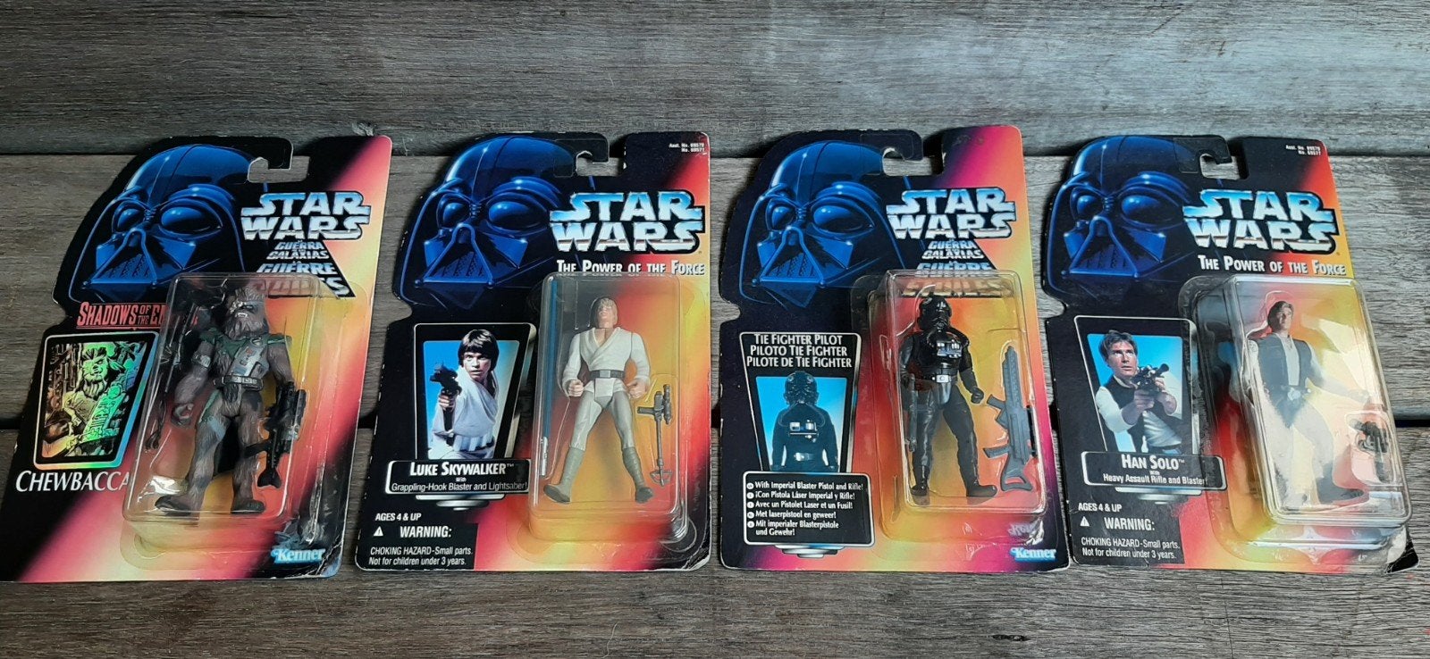 Star Wars figuren op kaart 4x, Ophalen of Verzenden, Nieuw