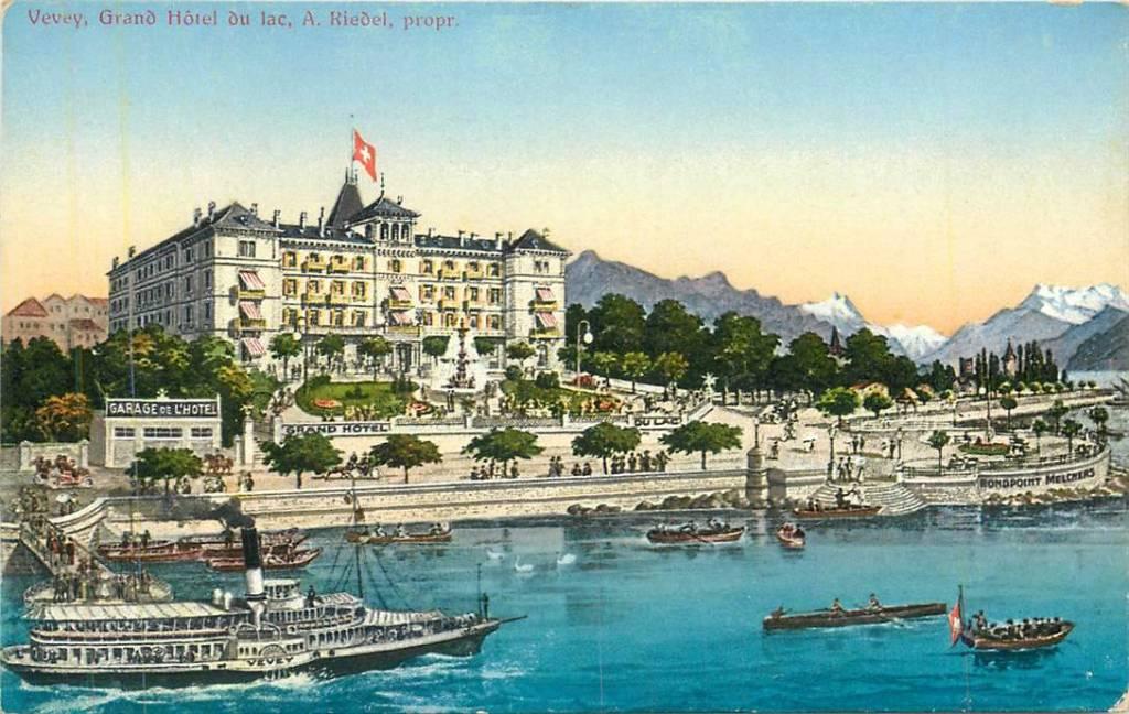 381-438-015 Vevey Grand Hotel du lac, Verzenden, Voor 1920, Overig Europa