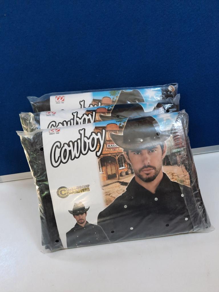 3x Cowboy kostuum shirt - Nieuw in verpakking, Ophalen of Verzenden, Nieuw