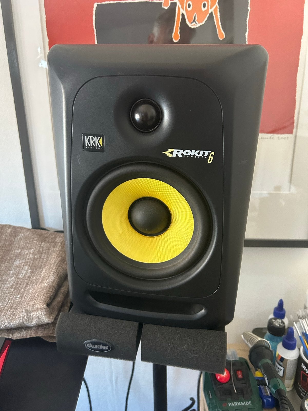 KRK Rokit 6 G2 Studiomonitoren met Audiosonic dempers, Studiomonitor, Gebruikt, Ophalen of Verzenden, KRK