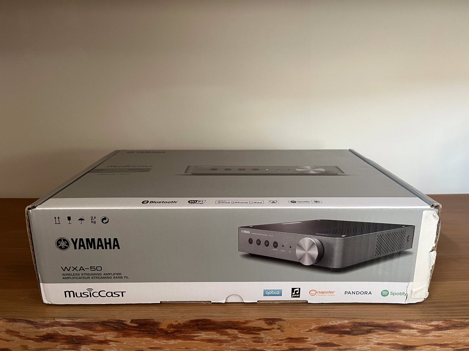 Yamaha WXA-50 MusicCast 2.1 versterker - ZGAN in doos, Yamaha, Ophalen of Verzenden, Zo goed als nieuw, 60 tot 120 watt
