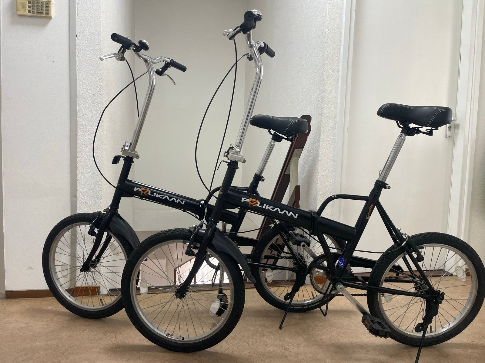2x Pelikaan vouwfietsen - Ideaal voor woon-werkverkeer, 20 inch of meer, Gebruikt, Velgrem, Versnellingen