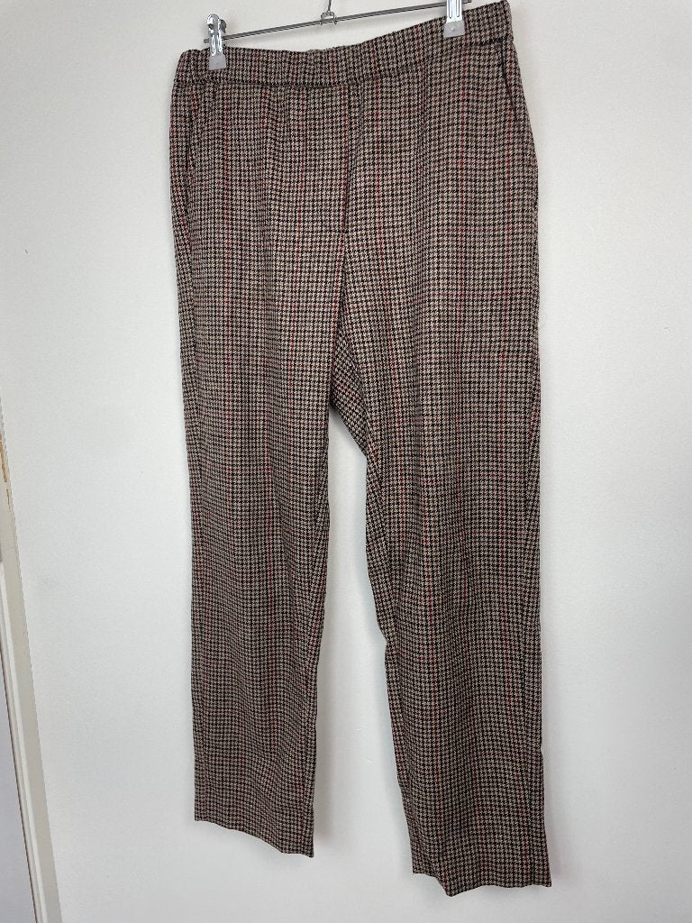 Diega Pacifio broek maat M houndstooth bruin rood wol recht, Kleding | Dames, Maat 38/40 (M), 6 rue Béranger 75003 Paris, Eshop@diega.fr