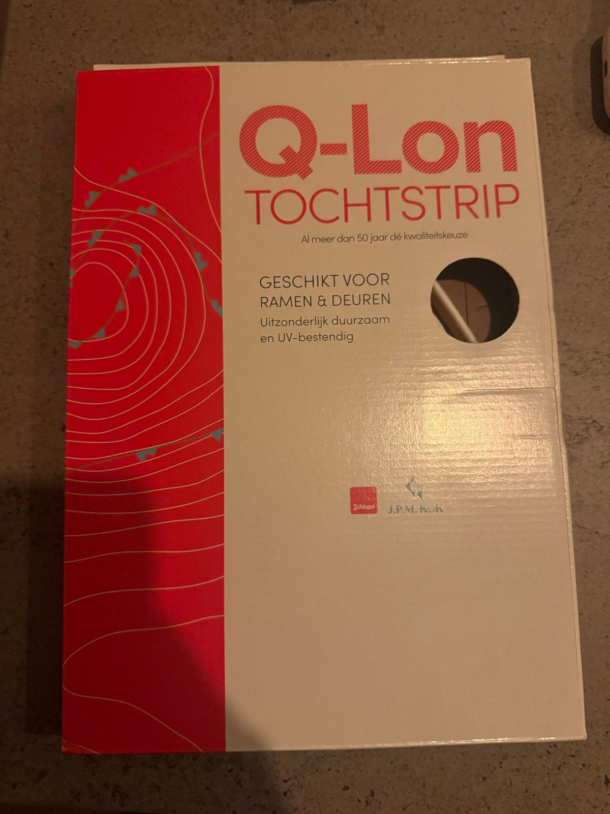 Q-Lon 1026 Tochtstrip Zelfklevend - +/- 7 meter, Ophalen of Verzenden, Nieuw, Overige materialen, Muurisolatie