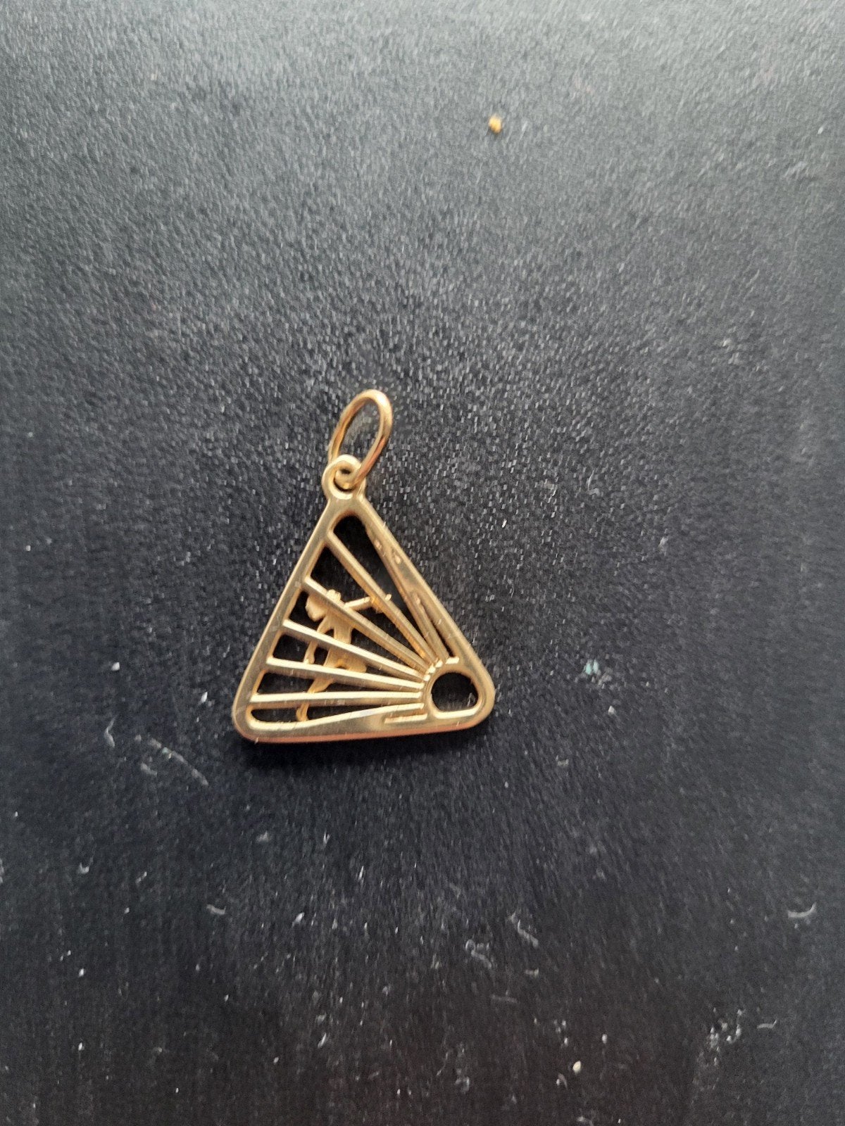 Gouden hanger met naturisme symbool, Gebruikt, Overige voorstellingen, Ophalen of Verzenden, Goud