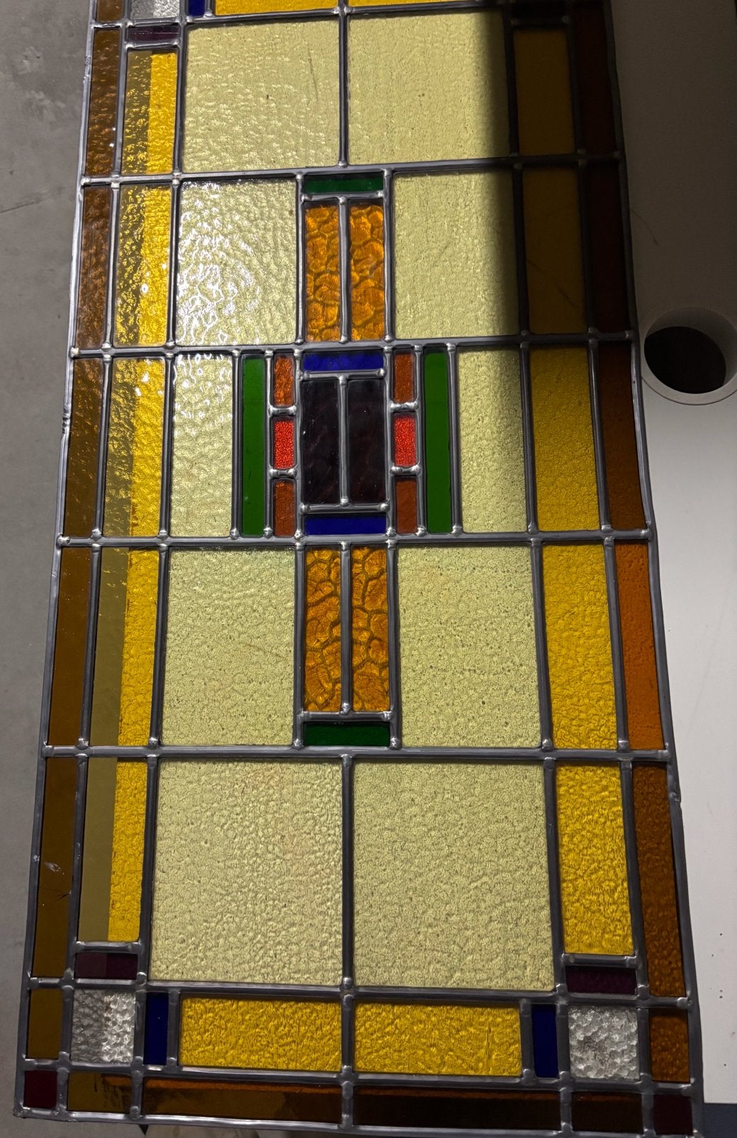 Glas en lood raam 45 bij 95 cm, Doe-het-zelf en Verbouw, Glas en Ramen, Ophalen of Verzenden, Zo goed als nieuw, Minder dan 80 cm