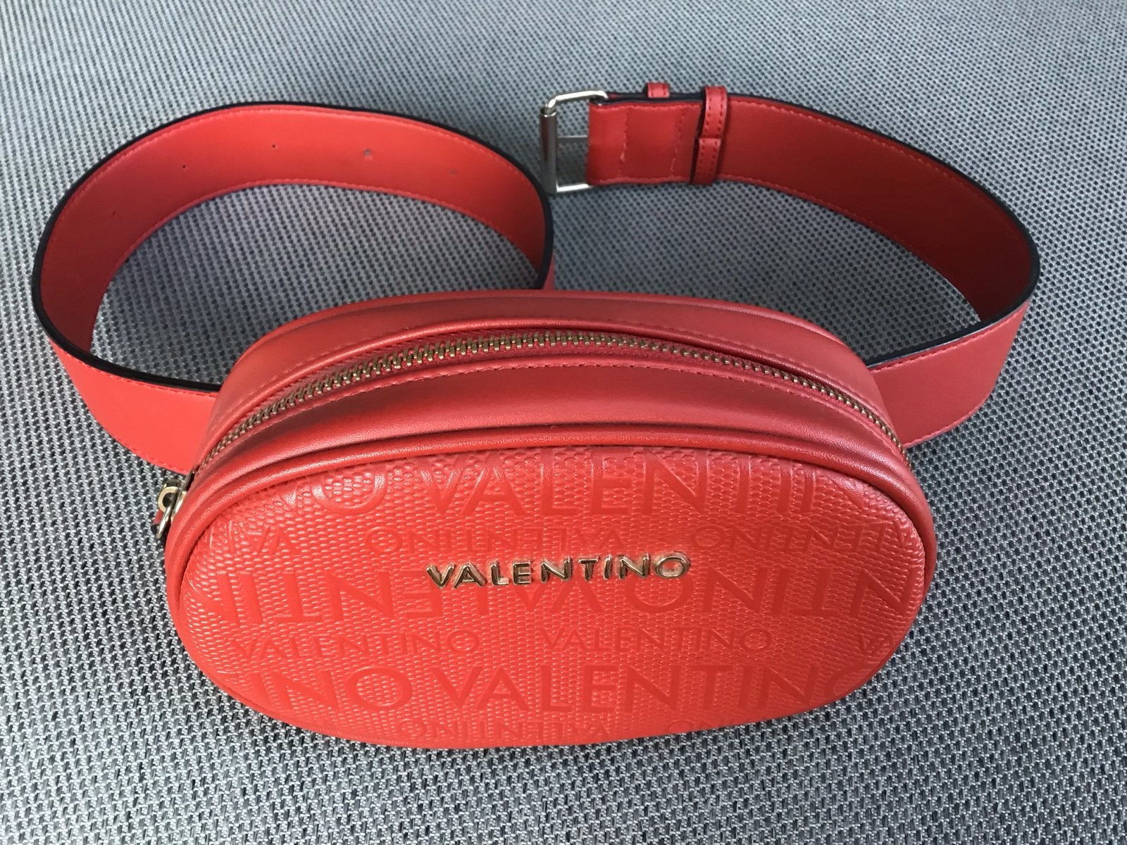 Valentino Heuptasje Rood Leer - 3 Vakjes, 100cm Ceintuur, Ophalen of Verzenden, Zo goed als nieuw, Rood, Overige typen
