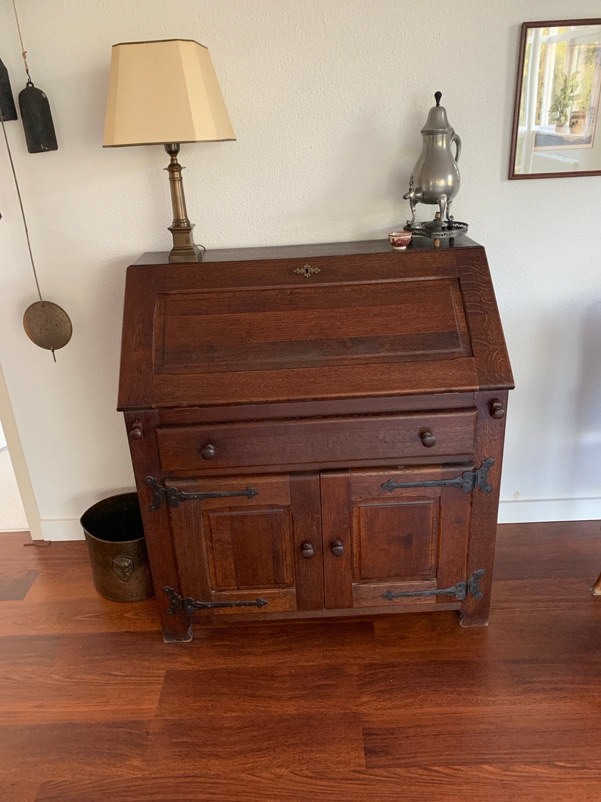 eikenhouten secretaire / bureau, Ophalen