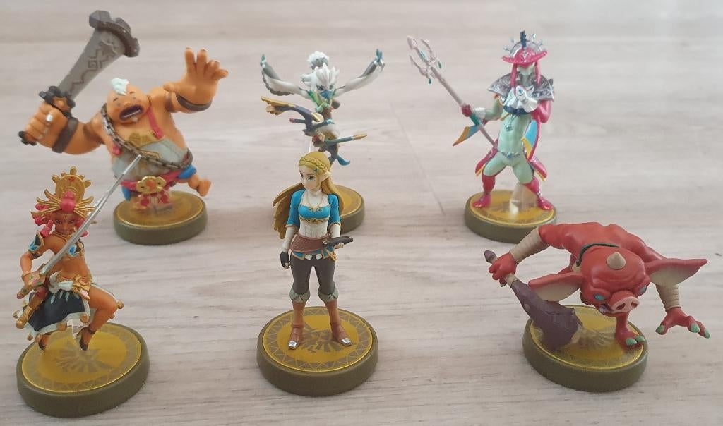 Amiibo Zelda Breath of the Wild figuren Champions set + Riyu, Ophalen of Verzenden, Zo goed als nieuw
