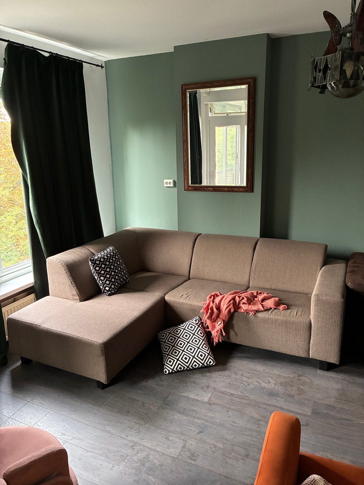 Comfortabele Hoekbank, Huis en Inrichting, Ophalen, 250 tot 300 cm, Gebruikt, Hoekbank