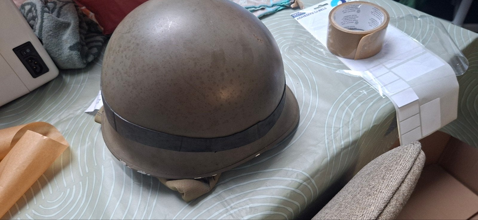 M53 Helm (buiten- en binnenhelm) jaren '70/'80, Verzamelen, Ophalen of Verzenden, Landmacht, Nederland, Helm of Baret