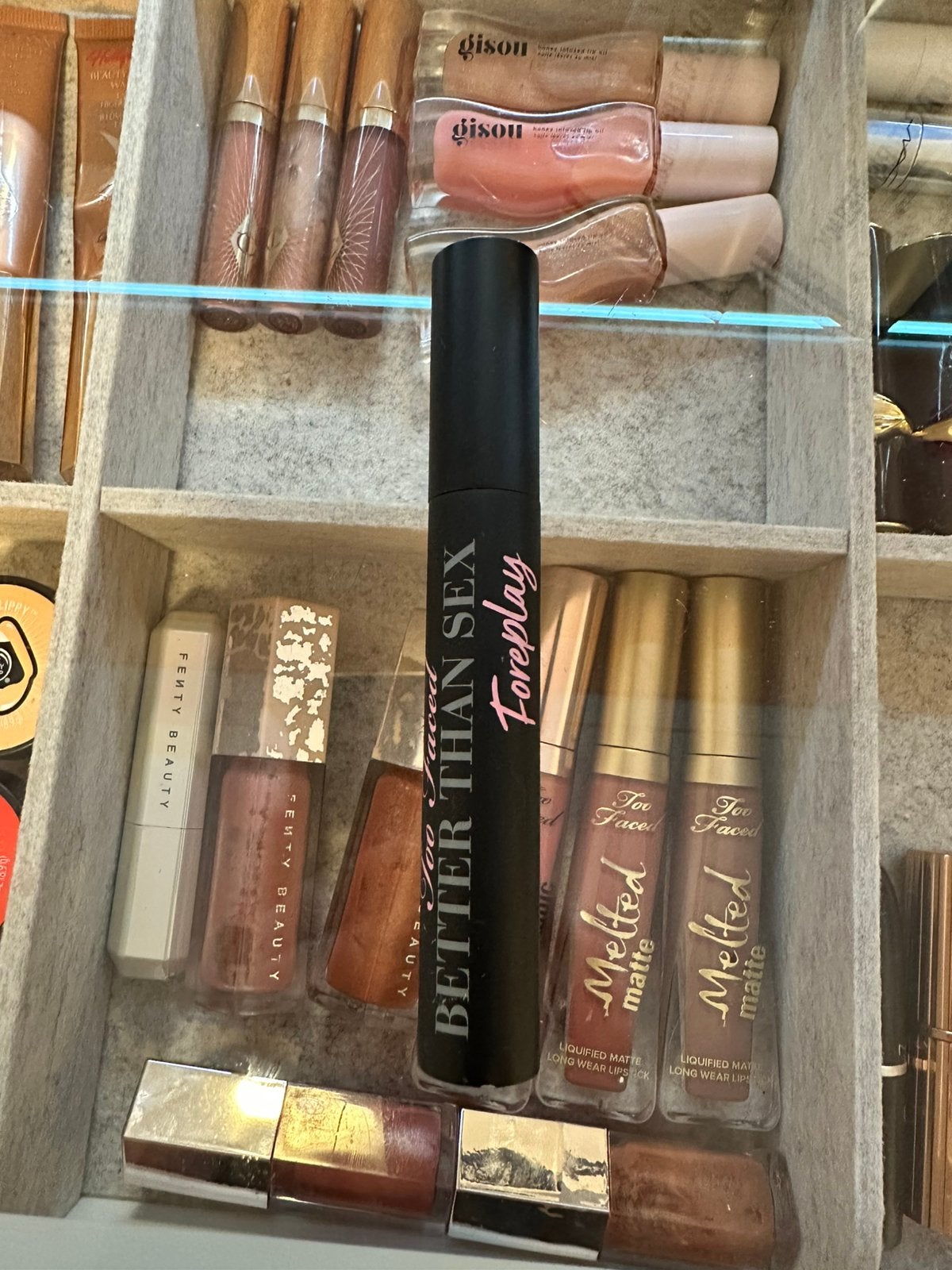 Too Faced Better than foreplay mascara, Ophalen of Verzenden, Zo goed als nieuw, Zwart, Ogen