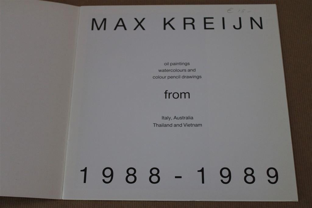Max Kreijn. Olieverfschilderijen, aquarellen. tek..., Ophalen of Verzenden, Gelezen