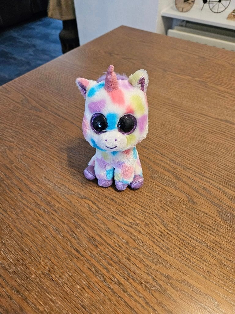 Ty Beanie Boo Eenhoorn - Sugar - Regenboog, Eenhoorn, Ophalen of Verzenden, Zo goed als nieuw, Meerkleurig