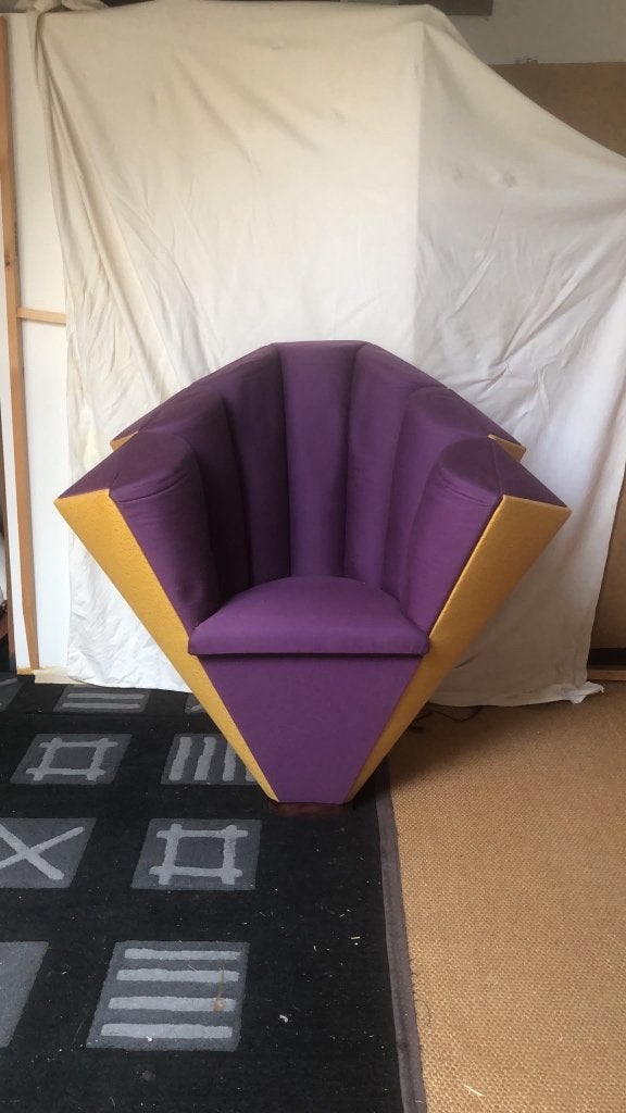 Eigen design fauteuil, Ophalen, Minder dan 75 cm, Zo goed als nieuw, Stof