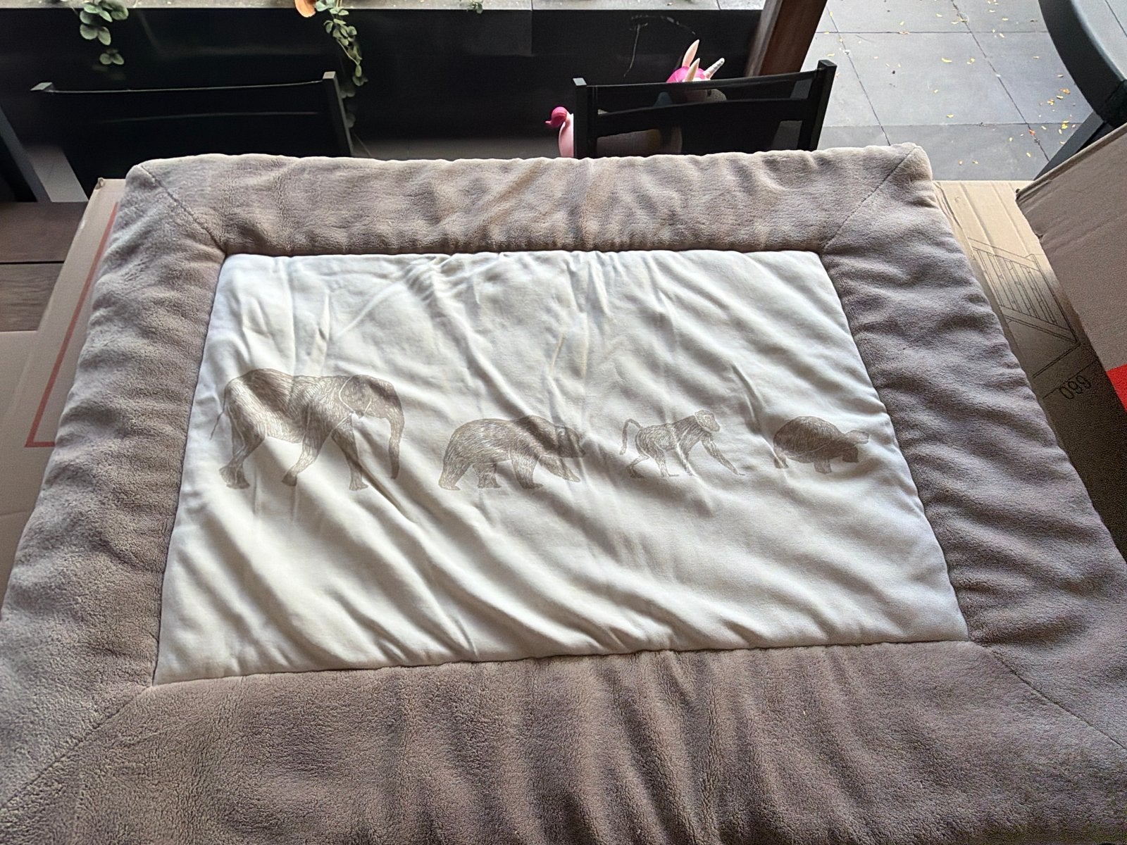 Jollein Boxkleed - Dierenprint - 75x95 cm, Ophalen of Verzenden, Gebruikt