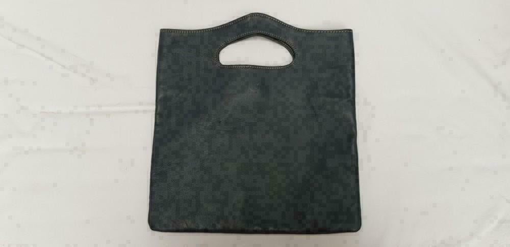 F293 MUZO handtas / mini shopper blauwgrijs kunstleder, Ophalen of Verzenden, -, -, -