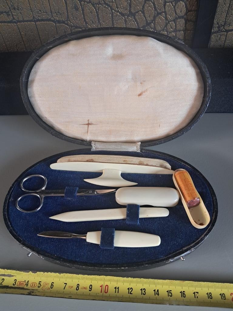 Antieke Manicure Set in Etui, Ophalen of Verzenden