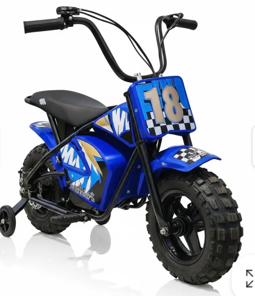 Elektrische Kinder Crossmotor 24V – Veilig met Zijwielen, Fietsen en Brommers, Minibikes, Midibikes en Pitbikes, Onbekend, Nieuw