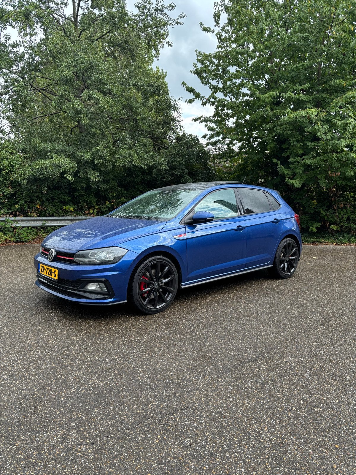 Volkswagen Polo 2.0 TSI 200pk 6-DSG 2018 Blauw, Milltek, Auto's, Stof, 4 cilinders, 1984 cc, Blauw