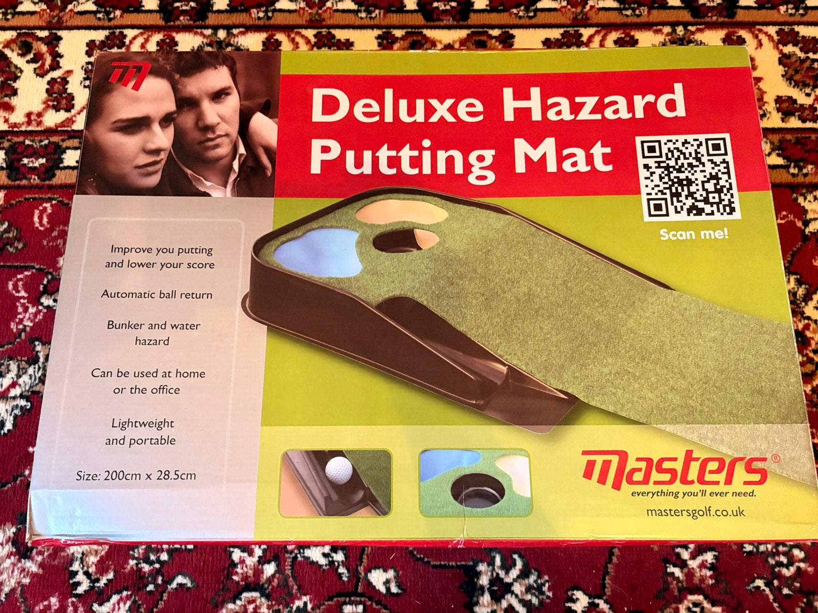 Masters Deluxe Hazard Putting Mat - Oefenmat met balretour, Sport en Fitness, Verzenden, Nieuw, Overige typen, Overige merken