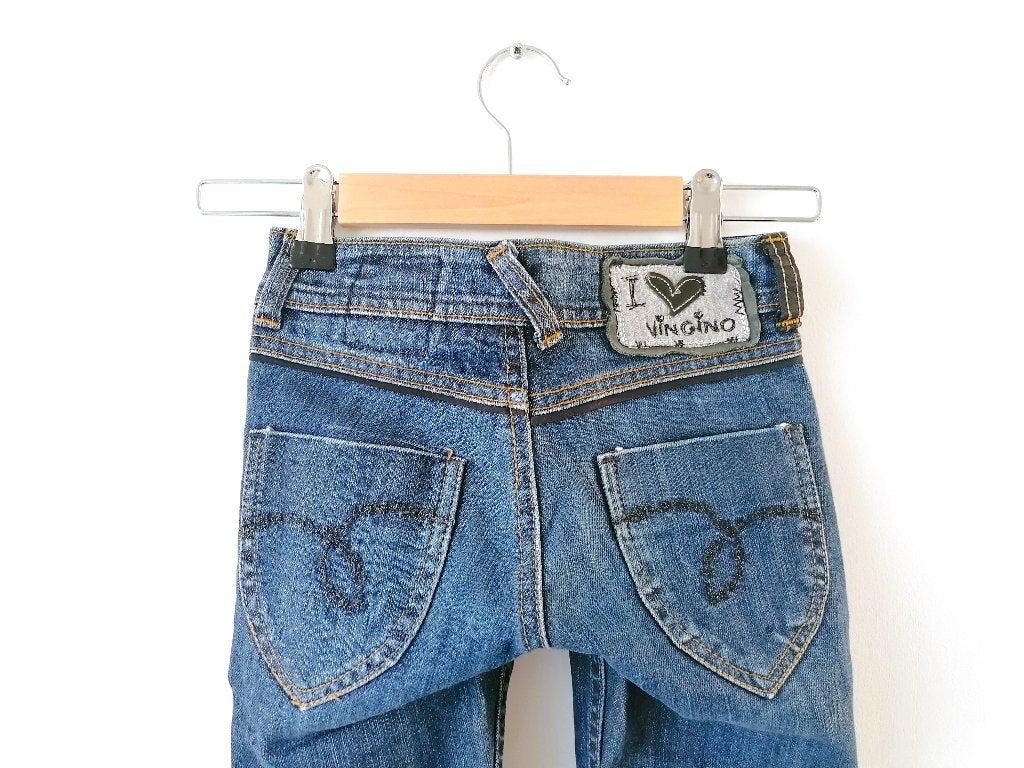 Vingino blauwe spijkerbroek jeans, maat 6 (110/116), Kinderen en Baby's, Kinderkleding | Maat 110, Gebruikt, Meisje, Broek, Ophalen of Verzenden