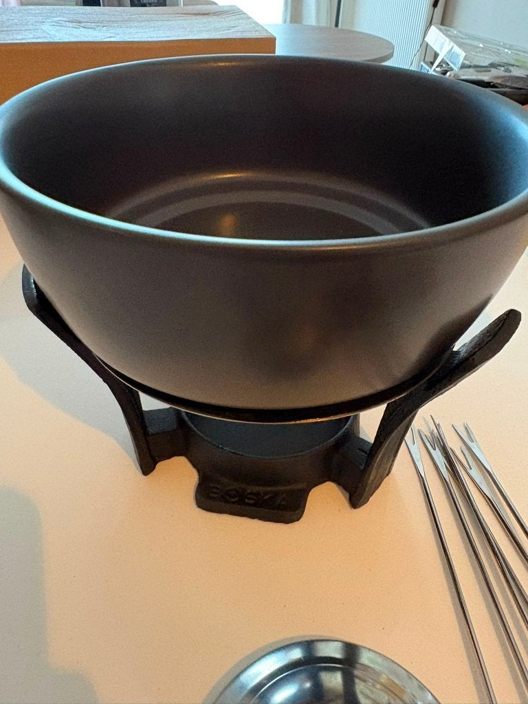Boska Fondueset Nero 1,3 liter compleet, Ophalen of Verzenden, Gebruikt, Brander, Fondueset
