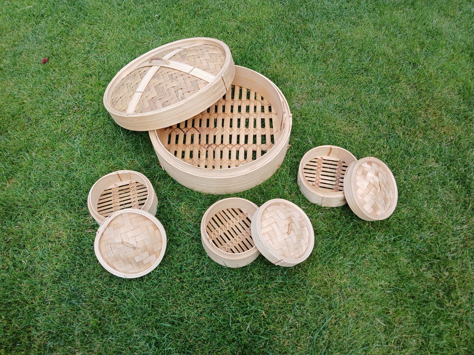 Set stoommandjes nieuw van bamboe, Ophalen, Nieuw
