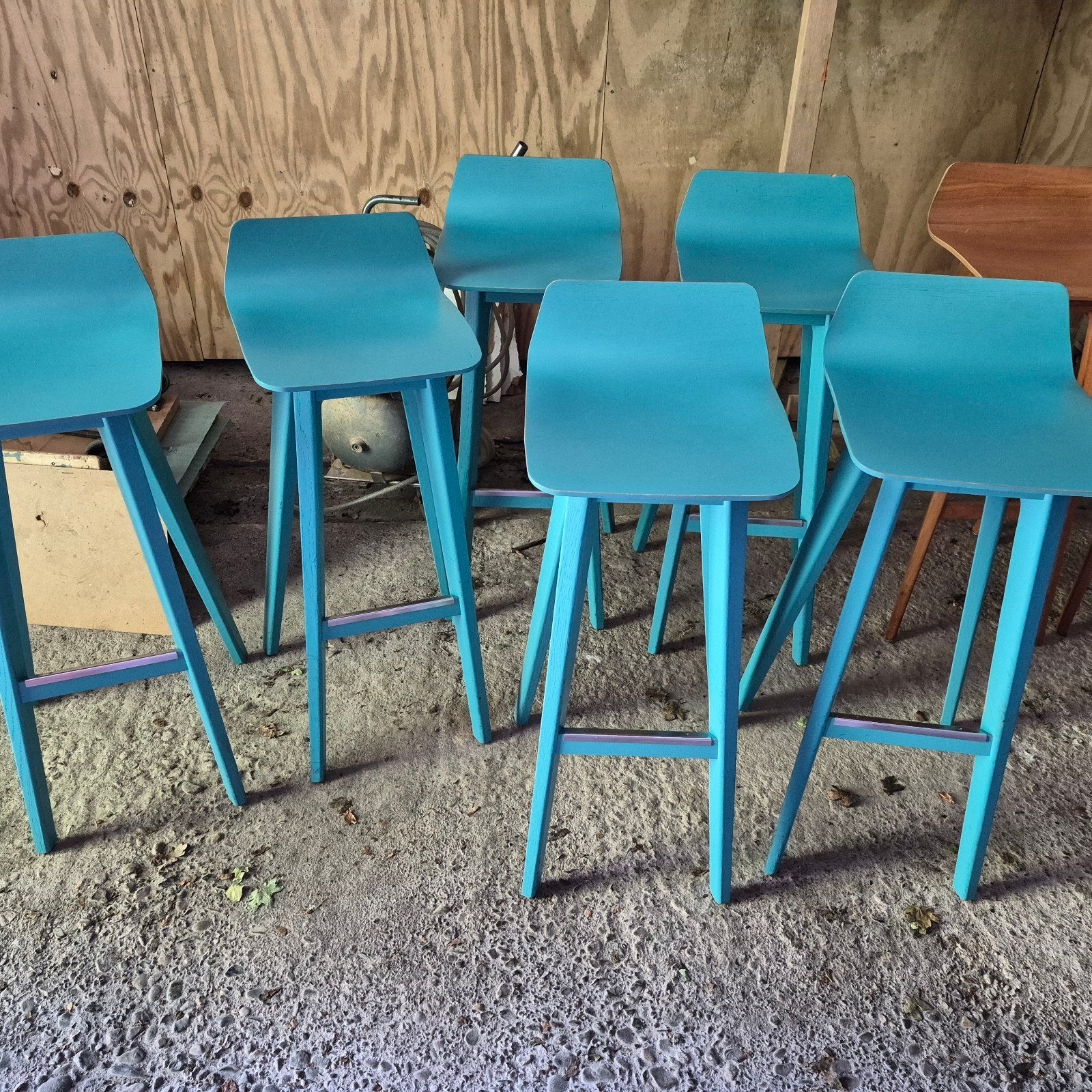 Hele nette Zeitraum barkrukken, blauw van kleur, Huis en Inrichting, Barkrukken, Ophalen, 5 krukken of meer, Met voetsteun, 60 tot 90 cm