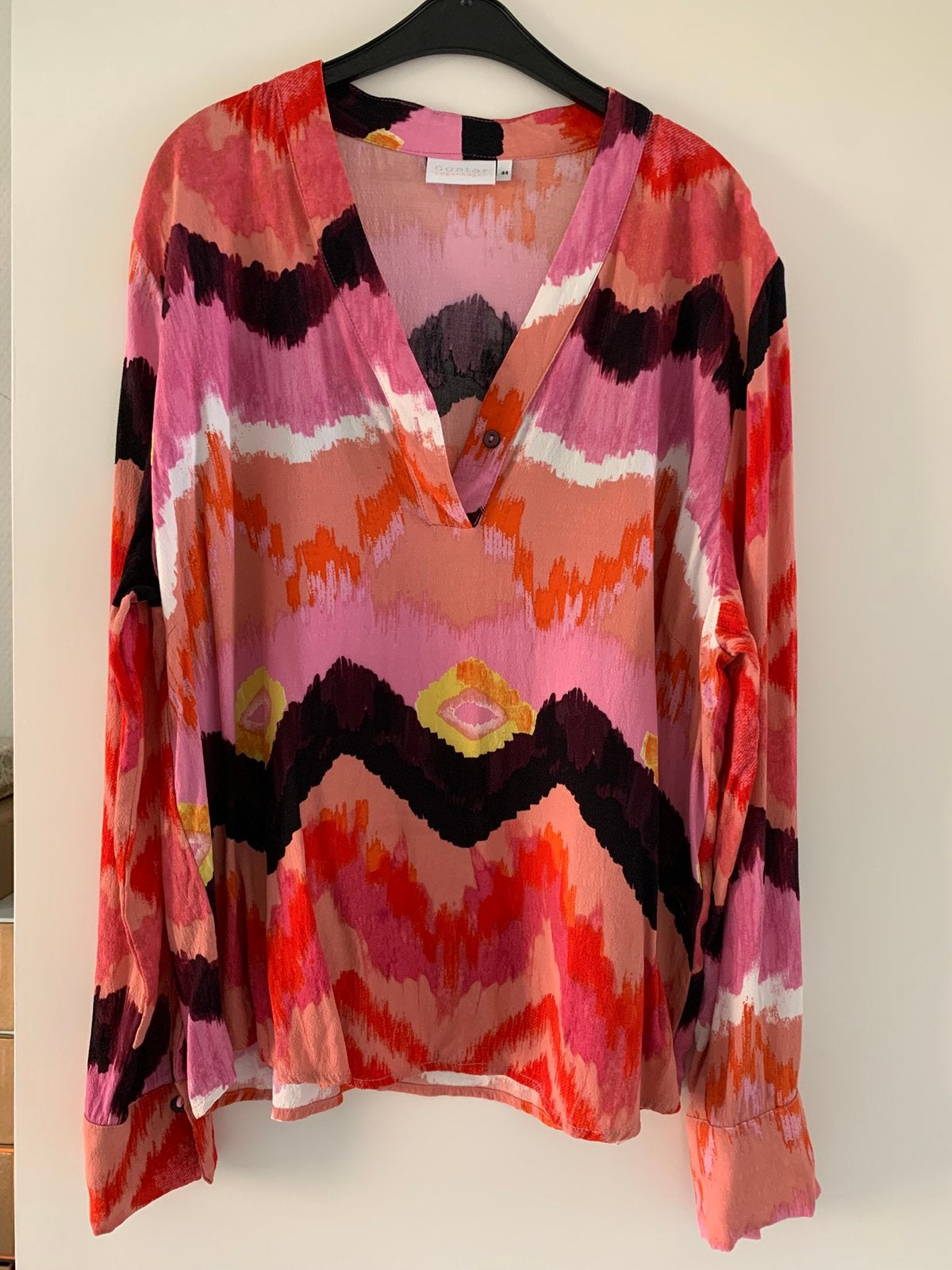Rood roze zwart blouse Coster 44 XXL, Ophalen of Verzenden, Zo goed als nieuw, Maat 42/44 (L), Rood