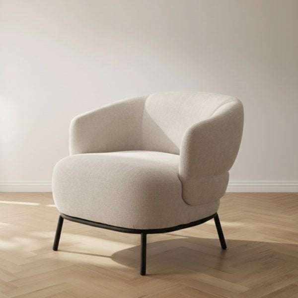 Fauteuil met houten onderstel, Huis en Inrichting, Fauteuils, Ophalen, Alle, 75 tot 100 cm, Zo goed als nieuw