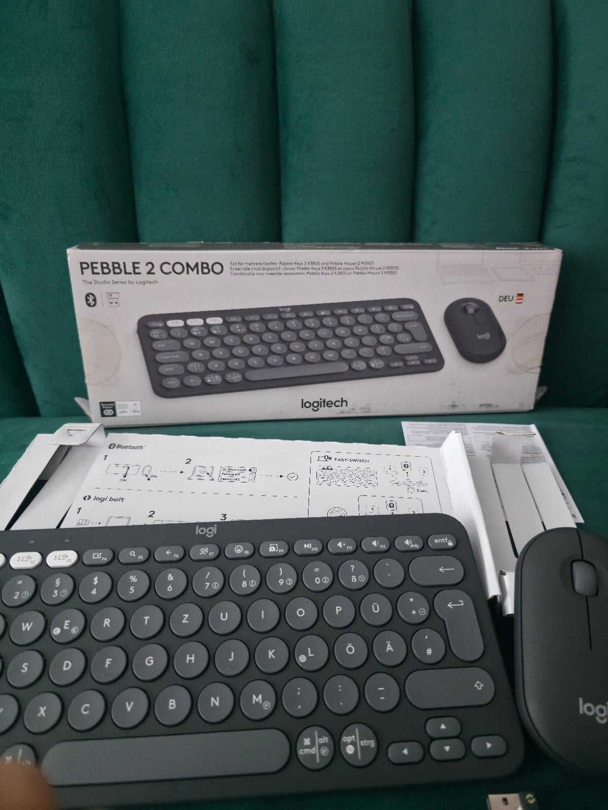 Logitech Pebble 2 Combo (K380s + M350s) Draadloze Set (DEU L, Ophalen, Nieuw