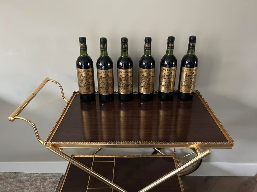 6 Flessen Chateau de la Riviere Fronsac 1981, Ophalen, Frankrijk, Zo goed als nieuw, Rode wijn