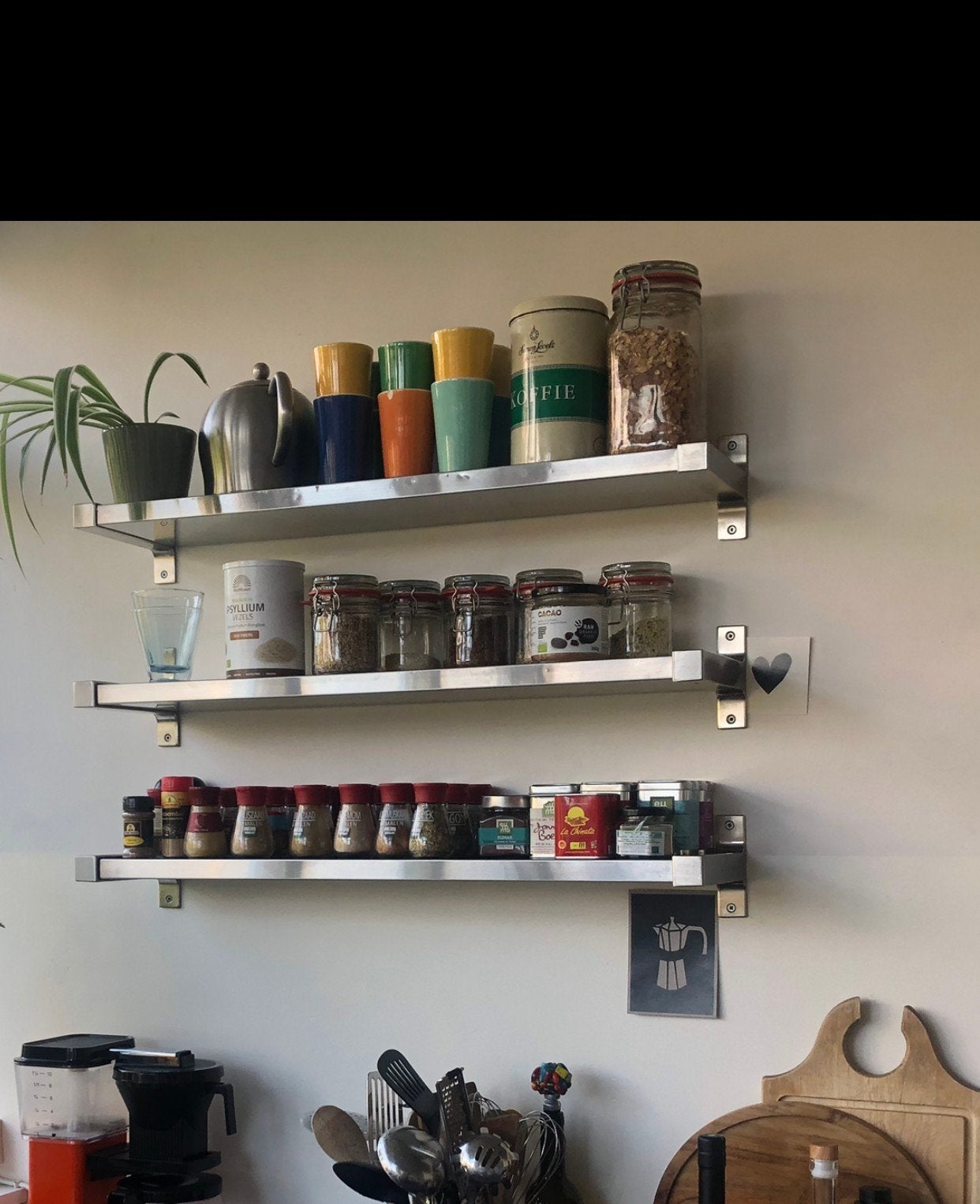 3 Ikea wandplank jes 80 cm, Ophalen, Gebruikt